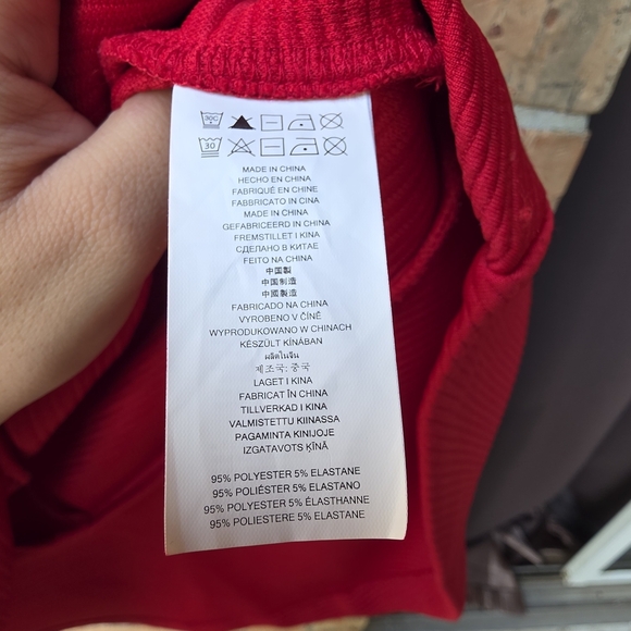 Michael Kors Red Ribbed Mini Dress - Picture 4 of 9